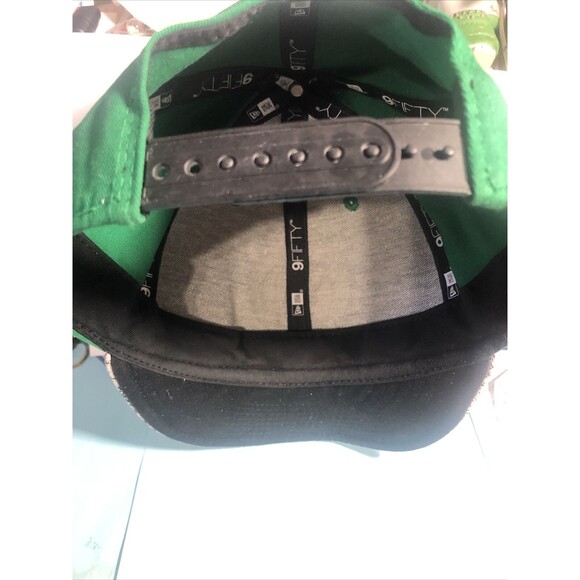 Boston CELTICS Snakeskin brim NBA Hardwood Classic New Era 9Fifty Cap,Adj.Snp bk - Picture 6 of 9